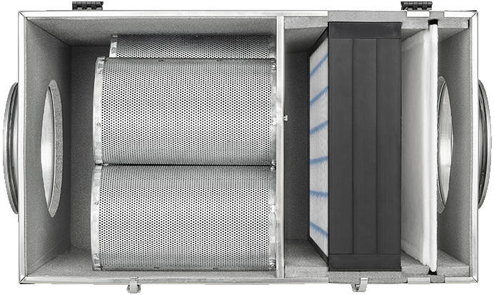 SmogBox - innowacyjny filtr antysmogowy skutecznie filtrujący pyły zawieszone PM1, PM2.5 i PM10, jak również typowe zapachy wchodzące w skład smogu i dymów - Od góry